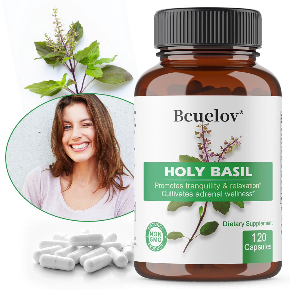 Tulsi Holy Basil - แคปซูลสารสกัดโหระพาฮอลลี่บาซิล ช่วยบำรุงต่อมหมวกไต เสริมภูมิคุ้มกัน บำรุงระบบทางเดินหายใจ และสุขภาพที่ดีในทุกๆ วัน