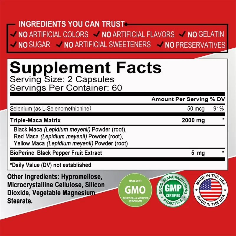 Maca Root Capsules - ปรับปรุงค - Tulsi Holy Basil บทวิจารณ์และราคา
