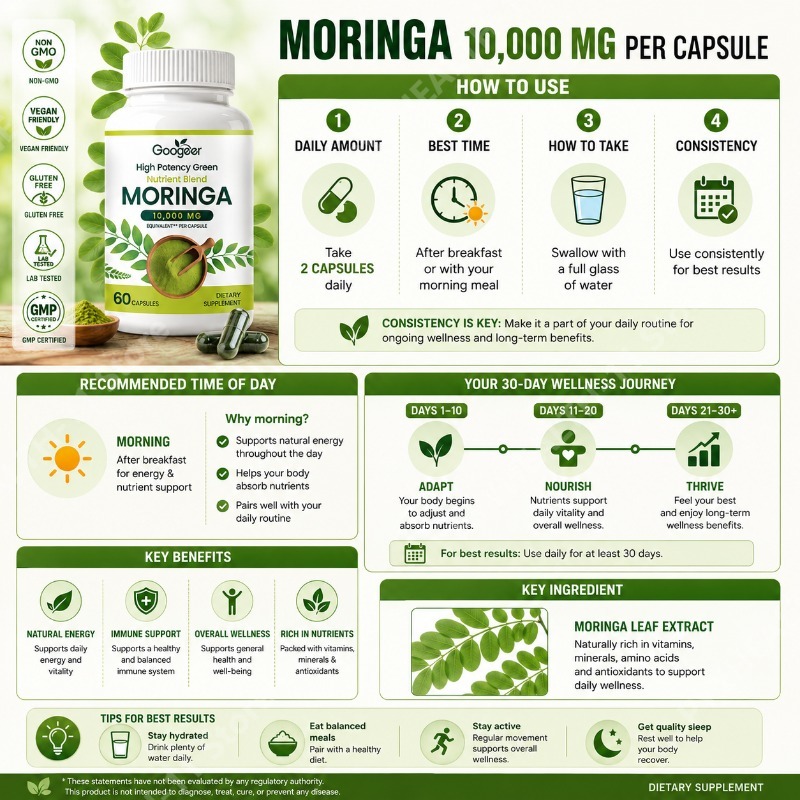 อาหารเสริมมoringa พรีเมียม สาร - Herbal Wellness Formula บทวิจารณ์และราคา