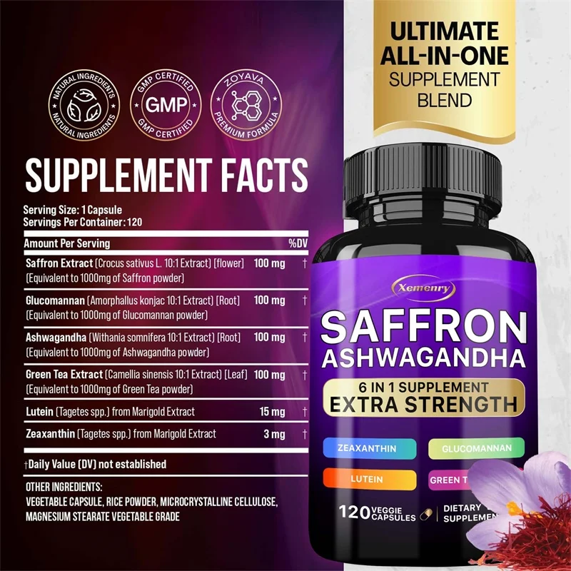 Saffron Ashwagandha อาหารเสริม - Tulsi Holy Basil บทวิจารณ์และราคา